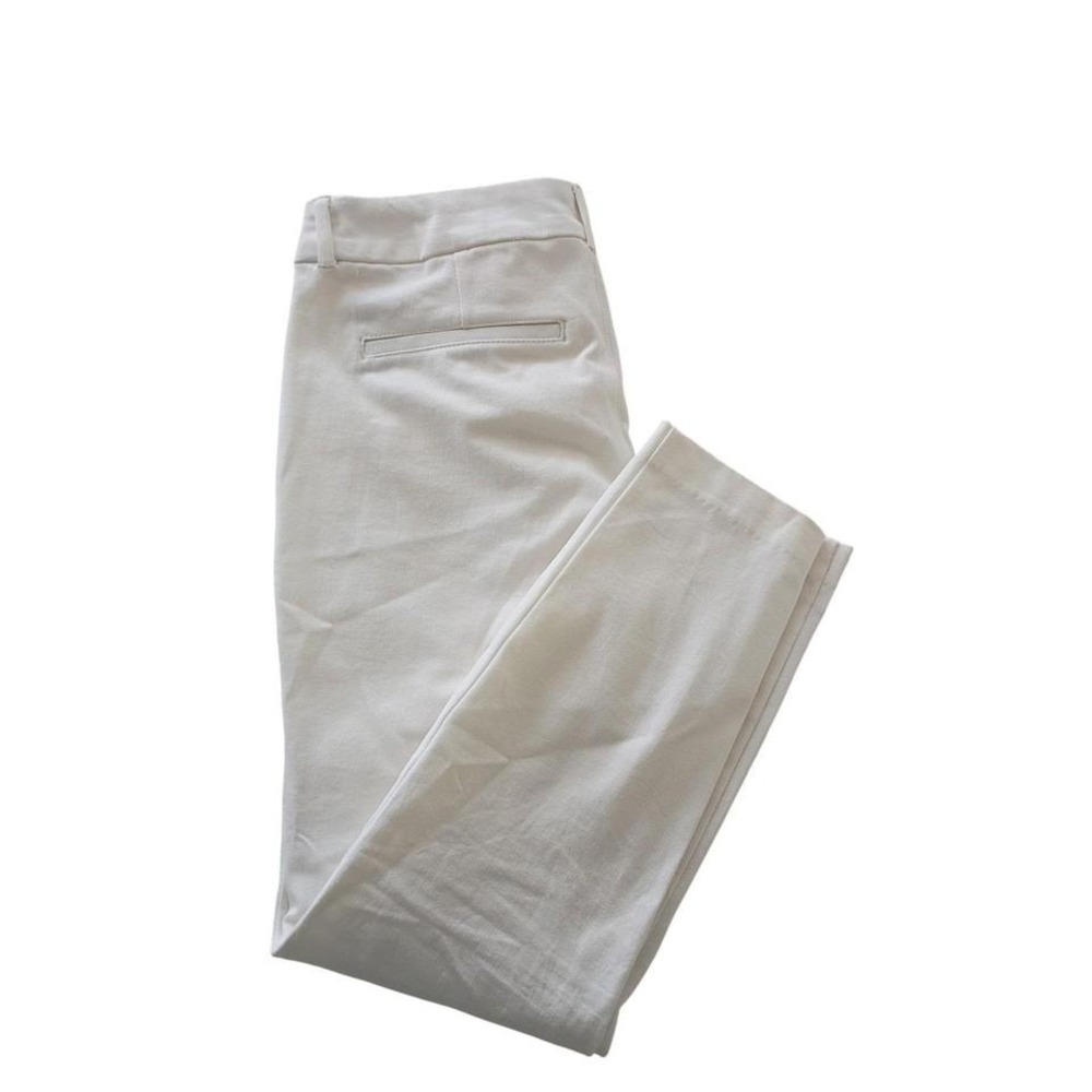 Old‎ Navy Pixie Bright White Mid Rise Ankle Pants Size 4 Petite Classic Casual